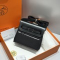 「#4591」 Hermes Black Silver Buckle HB20H Viking Canvas and Hunter Leather Shoulder Bag 20cm