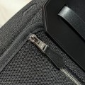 「#4591」 Hermes Black Silver Buckle HB20H Viking Canvas and Hunter Leather Shoulder Bag 20cm