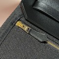 「#4592」 Hermes Black Gold Buckle HB20H Viking Canvas and Hunter Leather Shoulder Bag 20cm