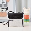 「#4595」 Hermès Mini Herbag Kelly Mini Bag 20cm Leather Patchwork Silver Buckle