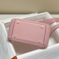 「#4064」 Hermès Milkshake Pink Mini Lindy Bag Gold Buckle 19.5x12.5