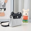 「#4595」 Hermès Mini Herbag Kelly Mini Bag 20cm Leather Patchwork Silver Buckle