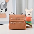 「#4595」 Hermès Mini Herbag Kelly Mini Bag 20cm Leather Patchwork Silver Buckle
