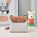 「#4595」 Hermès Mini Herbag Kelly Mini Bag 20cm Leather Patchwork Silver Buckle