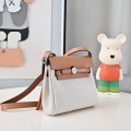 「#4595」 Hermès Mini Herbag Kelly Mini Bag 20cm Leather Patchwork Silver Buckle