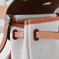 「#4595」 Hermès Mini Herbag Kelly Mini Bag 20cm Leather Patchwork Silver Buckle