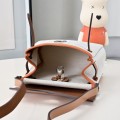 「#4595」 Hermès Mini Herbag Kelly Mini Bag 20cm Leather Patchwork Silver Buckle