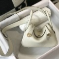 「#4066」 Hermès Milkshake White Mini Lindy Bag Gold Buckle 19.5x12.5