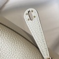 「#4066」 Hermès Milkshake White Mini Lindy Bag Gold Buckle 19.5x12.5