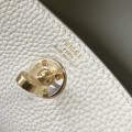 「#4066」 Hermès Milkshake White Mini Lindy Bag Gold Buckle 19.5x12.5