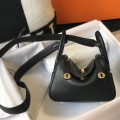 「#4068」 Hermès Black Mini Lindy Bag Gold Buckle 19.5x12.5 「#4068」 Hermès Black Mini Lindy Bag Gold Buckle 19.5x12.5