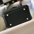 「#4068」 Hermès Black Mini Lindy Bag Gold Buckle 19.5x12.5 「#4068」 Hermès Black Mini Lindy Bag Gold Buckle 19.5x12.5
