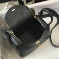 「#4068」 Hermès Black Mini Lindy Bag Gold Buckle 19.5x12.5 「#4068」 Hermès Black Mini Lindy Bag Gold Buckle 19.5x12.5