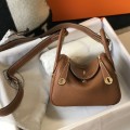 「#4069」 Hermès Golden Brown Mini Lindy Bag Gold Buckle 19.5x12.5