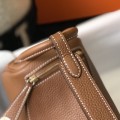 「#4069」 Hermès Golden Brown Mini Lindy Bag Gold Buckle 19.5x12.5