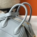 「#4070」 Hermès Linen Blue Mini Lindy Bag Gold Buckle 19.5x12.5 「#4070」 Hermès Linen Blue Mini Lindy Bag Gold Buckle 19.5x12.5