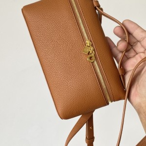 「#7008」Loro pian - L19 - 19cm×6.5cm×11cm - orange brown