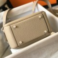 「#4073」 Hermès Trench Grey Mini Lindy Bag Gold Buckle 19.5x12.5