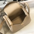 「#4073」 Hermès Trench Grey Mini Lindy Bag Gold Buckle 19.5x12.5