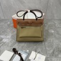 「#4603」Hermes Mini Patchwork Silver Buckle Hermes Herbag 25cm