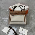 「#4605」Hermes Mini Patchwork Silver Buckle Hermes Herbag 25cm