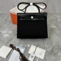 「#4609」Hermes Mini Patchwork Silver Buckle Hermes Herbag 25cm
