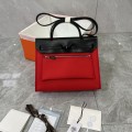 「#4611」Hermes Mini Patchwork Silver Buckle Hermes Herbag 25cm 「#4611」Hermes Mini Patchwork Silver Buckle Hermes Herbag 25cm