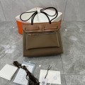 「#4617」Hermes Mini Patchwork Silver Buckle Hermes Herbag 25cm