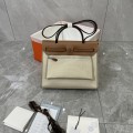 「#4618」Hermes Mini Patchwork Silver Buckle Hermes Herbag 25cm