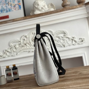 「#4625」Hermes Mini Patchwork Silver Buckle Hermes Herbag 30cm