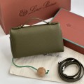 「#7023」Loro pian - L19 - 19x6.5x11cm - olive green