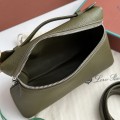 「#7023」Loro pian - L19 - 19x6.5x11cm - olive green