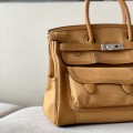 「#4641」 Hermes Cargo canvas and leather Swift bag Hermes Herbag 35cm