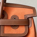 「#4642」 Hermes Cargo canvas and leather Swift bag Hermes Herbag 35cm