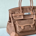 「#4643」 Hermes Cargo canvas and leather Swift bag Hermes Herbag 35cm