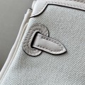 「#4650」 Hermes Cargo canvas and leather Swift bag Hermes Herbag 25cm