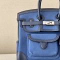 「#4652」 Hermes Cargo canvas and leather Swift bag Hermes Herbag 25cm