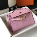 「#4079」Hermès Pink Mini Kelly 1, Gold Buckle 22*14*7cm 「#4079」Hermès Pink Mini Kelly 1, Gold Buckle 22*14*7cm