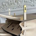 「#4656」Hermes Birkin trench coat grey/milkshake white epsom leather, gold buckle, hand-sewn wax thread 25cm
