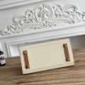 「#4659」Hermes Birkin Milkshake White/Golden Brown Epsom Leather, Silver Buckle Hand-sewn Wax Thread 25cm