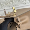 「#4666」Hermes Birkin trench coat grey/elephant grey epsom leather, gold buckle, hand-sewn wax thread 25cm