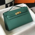 「#4081」Hermes Velvet Green Mini Kelly Bag No.1, Gold Buckle 22*14*7cm 「#4081」Hermes Velvet Green Mini Kelly Bag No.1, Gold Buckle 22*14*7cm