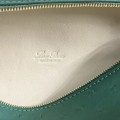 「#7042」Loro pian L19 gold buckle - FAN1034 - 19x6.5x11cm - Malachite Green，Ostrich skin