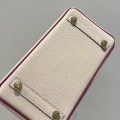 「#4671」Hermes Birkin color matching milkshake white and rose red epsom leather, gold buckle, hand-sewn wax thread 30cm