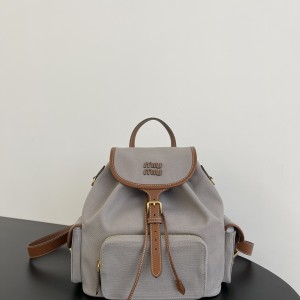 「#9022」 miumiu Sac à dos en toile 29.5*25*12.5 