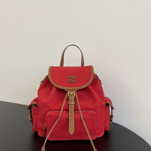 「#9023」 miumiu Sac à dos en toile 22*18*11.5