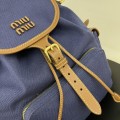 「#9026」 miumiu Sac à dos en toile 29.5*25*12.5