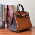 「#4675」Hermes Birkin three-tone epsom leather, gold buckle, hand-sewn wax thread 25cm