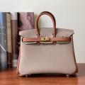 「#4675」Hermes Birkin three-tone epsom leather, gold buckle, hand-sewn wax thread 25cm