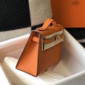 「#4084」 Hermès Orange Mini Kelly Bag No. 1, Gold Buckle 22*14*7cm 「#4084」 Hermès Orange Mini Kelly Bag No. 1, Gold Buckle 22*14*7cm